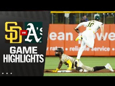 애슬레틱스 VS 샌디에이고 경기 하이라이트 (2025년 4월 8일) | MLB 하이라이트